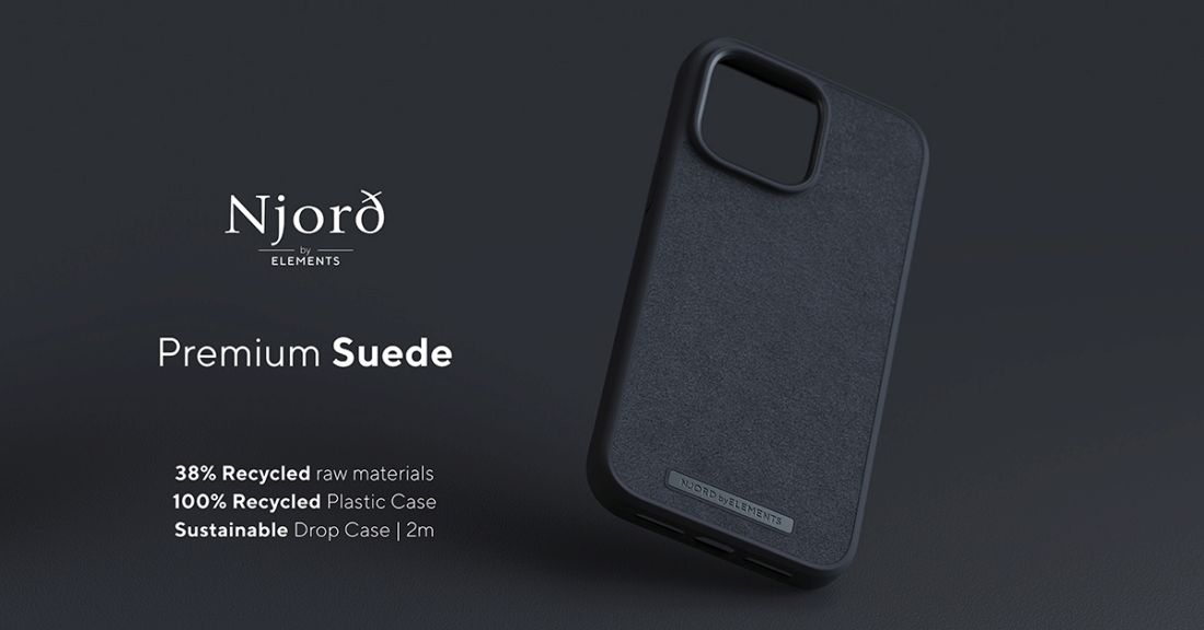 Njord Suede Case with MagSafe for iPhone 15 - Olive